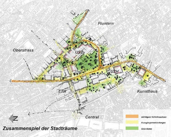 Echoraum Stadtraumkonzept Hochschulgebiet Zürich Zentrum